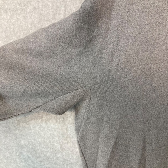 St Croix Zephyr Wool L Long Grey Long Sleeve V Neck Sweater Pullover - Picture 5 of 6